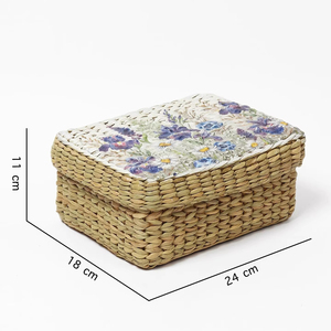 Caja Rectangular con Tapa Pintada, Caja de Almacenamiento Hecha a Mano, Ecológica, Decoración Natural para el Hogar, Venta al por Mayor desde Vietnam - Product Image 4