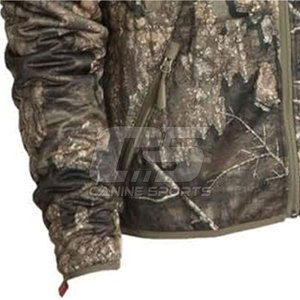 Veste de chasse camouflage coupe-vent pour hommes, vêtements d'extérieur isolés avec col montant pour l'hiver, logo avant personnalisable, vente en gros - Product Image 6
