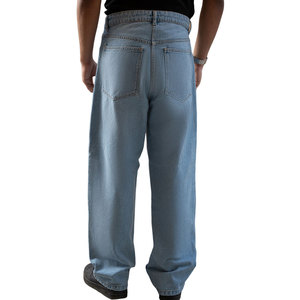 Pantalones vaqueros holgados de corte holgado de alta calidad para hombres con material transpirable y estilo callejero atractivo 90s inspirado en pantalones vaqueros holgados para hombres - Product Image 4