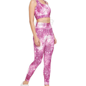 Meilleure vente ensemble de yoga pour femmes haute qualité solide 2 pièces élasthanne/coton respirant séchage rapide vente en gros pour adulte - Product Image 3