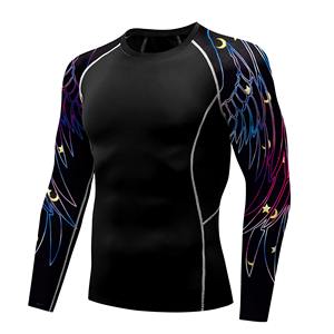 Print Compression Shirts <b>Men</b> <b>Swim</b> Rash Guards Short Sleeve Workout Surfing Workout Fitness <b>Top</b> - Product Image 5