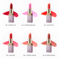 RIVECOWE Lipstik Cair Matte Chiffon Tahan Air 3G Buatan Korea, Krim Lembut, Kompleks Bunga Murni, Menutrisi, dan Menghaluskan
