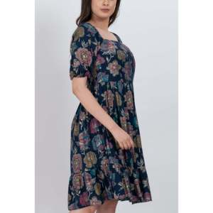 Vestido Mini de Rayón con Cuello Cuadrado para Verano, Tallas XS-XL, Transpirable, Estilo Vintage, Cintura Imperio, Forro Sólido, Ideal para Fiestas y Salidas Nocturnas - Product Image 6