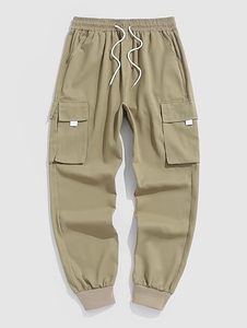 Pantalones Deportivos Cargo de Alta Gama para Hombre, Estilo Techwear, con Bolsillos con Solapa, Cordón Ajustable, Elásticos, Casuales - Product Image 4