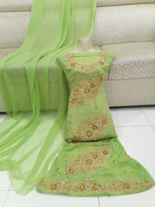 2022 Venta caliente pakistaní indio trabajo hecho a mano gasa vestido de novia Salwar Kameez traje para adultos ropa de boda de verano para mujeres - Product Image 4