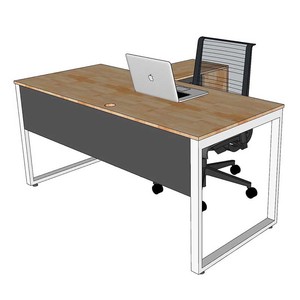 โต๊ะทำงานไม้ธรรมชาติสไตล์มินิมอลพร้อมตู้เก็บของเคลื่อนที่ - Product Image 2