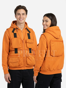 Vêtements d'hiver pour hommes, sweats à capuche à manches longues, plusieurs poches, vêtements d'extérieur, veste utilitaire, fabricant de vêtements sur mesure, sweat à capuche - Product Image 3