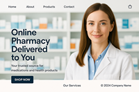 Farmacia profesional o químico Tienda en línea Diseño de sitios web Agencia de desarrollo Web asequible que ofrece soluciones en línea de confianza