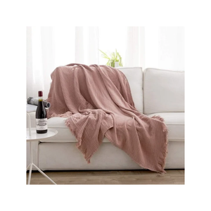 Manta de Salón Acogedora y Duradera de 50x70 Pulgadas, Tejida a Mano en India, con Textura Acrílica de Nudos, Diseño en Zigzag y Borlas, para Compradores que Buscan Comodidad - Product Image 5