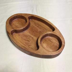 Plateaux à fruits en bois d'acacia personnalisables de luxe modernes vente en gros décor de table de service de restaurant stockage articles ménagers décoratifs - Product Image 6