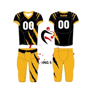 Uniformes de Fútbol Americano Personalizados para Adultos, Cortos, 100% Poliéster, Transpirables, Impresión por Sublimación, Venta al Por Mayor, Precio Económico, Diseño Personalizado - Product Image 2