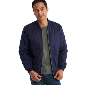 Blouson d'aviateur respirant de couleur unie avec fermeture éclair pour hommes vêtements d'hiver blouson d'aviateur de tissu personnalisé de nouveau style - Product Image 4