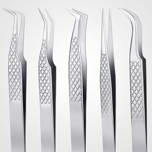 Lot de 5 pinces à épiler pour extension de cils, pince à épiler professionnelle en acier inoxydable pour le volume, l'isolation et le classique - Product Image 2