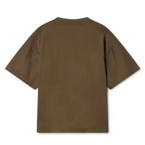 Camiseta de Manga Corta Oversize para Hombre, Color Sólido, Cuello Redondo, Estilo Casual, Tejido de Punto, Corte Regular, Diseño Liso Teñido - Product Image 2