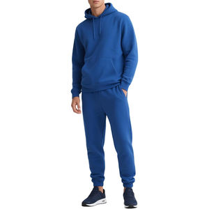 Survêtement de sport personnalisé pour hommes, ensemble d'entraînement en polyester respirant avec veste zippée et pantalon à taille élastique - Product Image 1