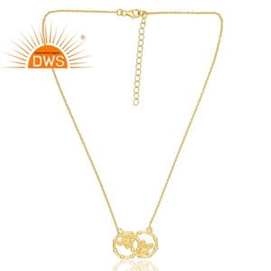 Nuevas llegadas 925 plata esterlina 18K chapado en oro colgante collar diseño Demi joyería fina para mujer regalo para ella - Product Image 1