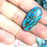 Vente en gros de pierres précieuses naturelles de chrysocolle bleue de qualité AAA, cabochons de formes variées, certifiés IGI, pour la mode, plusieurs tailles disponibles