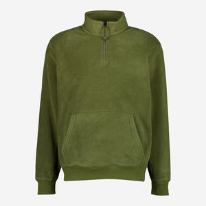 Vente en gros OEM Logo personnalisé O-Neck Half Zip Casual Pullover Regular Fit Hommes Solid Autumn Sweatshirts à capuche & Sweatshirts - Product Image 1