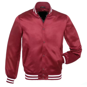Chaquetas de bombardero de lona Premium con cuello levantado, logotipos y parches delanteros personalizados listos para el invierno para universidades y equipos - Product Image 1