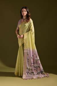 Attrayant Muga Coton Avec Coloré Resham Tissage Pichwai Pallu Saree Femme Fabricant De Mode De Surat - Product Image 5