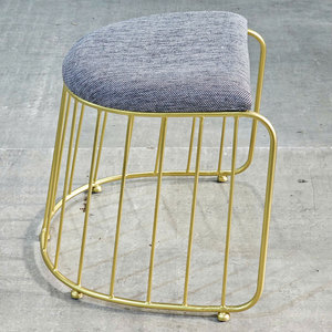 Contemporary Gold-Colored Iron Frame Dressing Chair GTD005 Bedroom Furniture - Product Image 5