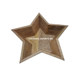 Wooden <b>Star</b> Salad Bowl Superior Quality Handmade Sweet Bowl Customized Size Luxury Wooden <b>Chocolate</b> Bowl - Product Image 1