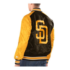 Chaqueta de Iniciación con Nombre y Número de Equipo de Diseño Personalizado, Chaquetas de Satén de Béisbol Bordadas por Lote - Product Image 2
