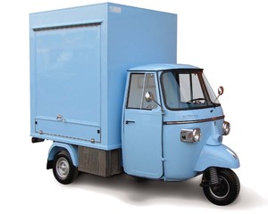 Tricycle alimentaire électrique, chariot de restauration mobile à trois roues, résistant à la rouille, garantie 5 ans, café, pizza, tacos, glaces - Product Image 1