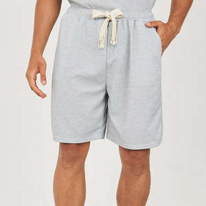 Ensemble T-shirt et short de sport d'été pour homme, tissu tricoté respirant, noir, manches courtes, polyester/coton, OEM - Product Image 1