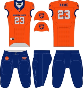 Chemise d'approvisionnement direct d'usine maillot universitaire pour enfants uniforme de football américain ensemble de football américain sublimation graphique élevée - Product Image 1