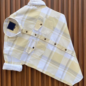 OEM Custom Eco-Friendly Breathable Quick Dry Pink Blue <b>White</b> Fashion Casual Support Custom 100% Cotton Flannel <b>Shirt</b> <b>for</b> <b>Men</b> - Product Image 4