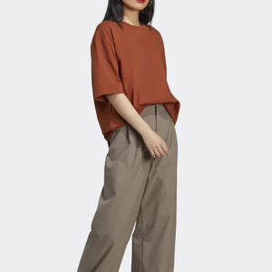 เสื้อยืดผ้าฝ้าย100% ขนาดใหญ่พิเศษสำหรับผู้หญิงเสื้อยืดลำลองปักลายตามสั่งพิมพ์ลาย - Product Image 3