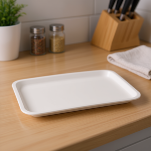Plateau de service en mélamine Vivenzi Produzioni blanc 909, 41x31cm, pour le rangement en cuisine - Product Image 3