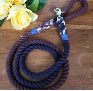 Correa de Cuerda con Degradado de Color Borgoña Morado, Accesorio para Mascotas, Correa de Perro Hecha a Mano con Cuerda de Algodón de Color Personalizado, Juego de Correas para Mascotas - Product Image 1
