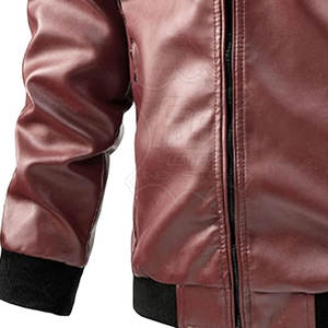 Fashion <b>Men's</b> <b>Leather</b> <b>Jackets</b> Autumn Solid Color <b>Jacket</b> Popular Simple Casual Male <b>Jacket</b> In Adult Size - Product Image 4