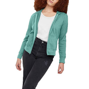 เสื้อสเวตเตอร์แบบมีซิปมีฮู้ดสำหรับผู้หญิงฤดูหนาวขายดีดีไซน์แบบมืออาชีพพร้อมโลโก้ด้านหน้า - Product Image 6