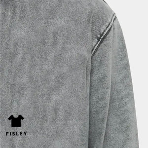 Meilleure vente sweats à capuche délavés à l'acide pour hommes 100% coton Design de haute qualité Motif solide pour Streetwear d'hiver - Product Image 4