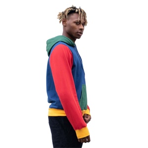 Vente en gros de sweat à capuche tendance pour hommes pull à manches longues colour block idéal pour l'université porter décontracté style de rue et loisirs - Product Image 2
