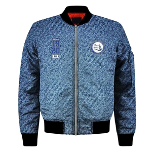 Chaqueta de Satén para Mujer Zeta Phi Beta, Azul Premium y Blanco, Ropa Griega de Hermandad, Bordado de Escudo ZPB 1920, Estilo Universitario, Nailon - Product Image 1