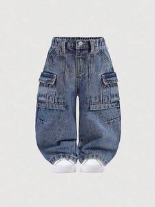 Vente en gros de nouveaux jeans en denim stretch pour femmes, pantalons stretch à boutons, pantalons taille haute, jeans décontractés pour garçons - Product Image 5