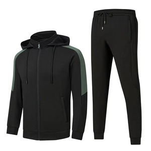 ชุดวอร์มสำหรับผู้ชายชุดเสื้อผ้าแบบสวมมีฮู้ดและกางเกงมีฮู้ดสำหรับผู้หญิงสีพื้น + กางเกง - Product Image 1