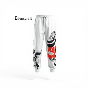 กางเกงวอร์มวิ่งออกกำลังกายสำหรับผู้ชายผ้าฟลีซพิมพ์ลายนุ่มสบายเป็นมิตรต่อสิ่งแวดล้อม - Product Image 6