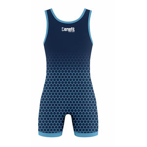 Combinaisons de lutte 2026 à impression par sublimation, qualité supérieure, avec votre propre logo, coupe automatisée, uniforme de lutte pour adultes - Product Image 3