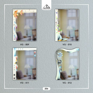 Decorative V-groove Bathroom Vanity <b>Mirror</b> with clear reflection for Modern Interior spaces from India - Product Image 2