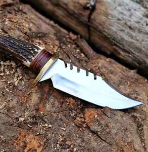 Cuchillo de Supervivencia Personalizable de Primera Calidad, OEM, de Acero con Alto Contenido de Carbono, con Mango para Acampar al Aire Libre y Funda de Cuero - Product Image 2