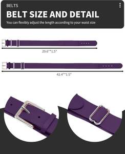 Ceinture de sport de baseball élastique réglable de haute qualité Logo personnalisé respirant avec boucle en métal pour uniformes d'équipe - Product Image 3