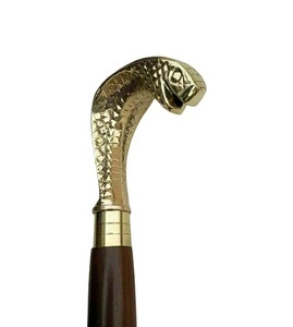 Canne à Bois Décorative Vintage de 36 Pouces, Poignée en Laiton, Bâton de Marche EVA pour Activités de Plein Air, Randonnée pour Hommes et Femmes - Product Image 5