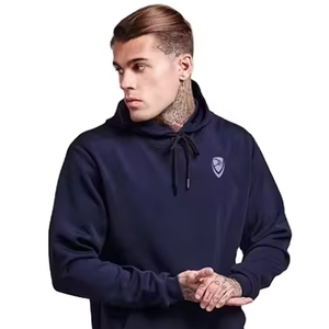 Sweat à capuche pour homme en coton 100% poids lourd, coupe classique, logo personnalisé brodé, col à capuche, hiver - Product Image 1