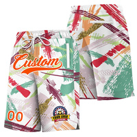 Short de basket-ball en polyester sublimé à double couche, coupe athlétique, séchage rapide, avec poches zippées.