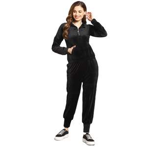 ชุดวอร์มผ้าฝ้ายแบบกำหนดเองชุดวอร์มเฟรนช์เทอร์รี่กางเกงขาบานและชุดเสื้อมีฮู้ด - Product Image 4